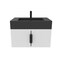 Castello Usa Nile 30-inch White Vanity Set with Black Top and Black Handles CB-MC-30W-BL-2053-BL - alternate 4